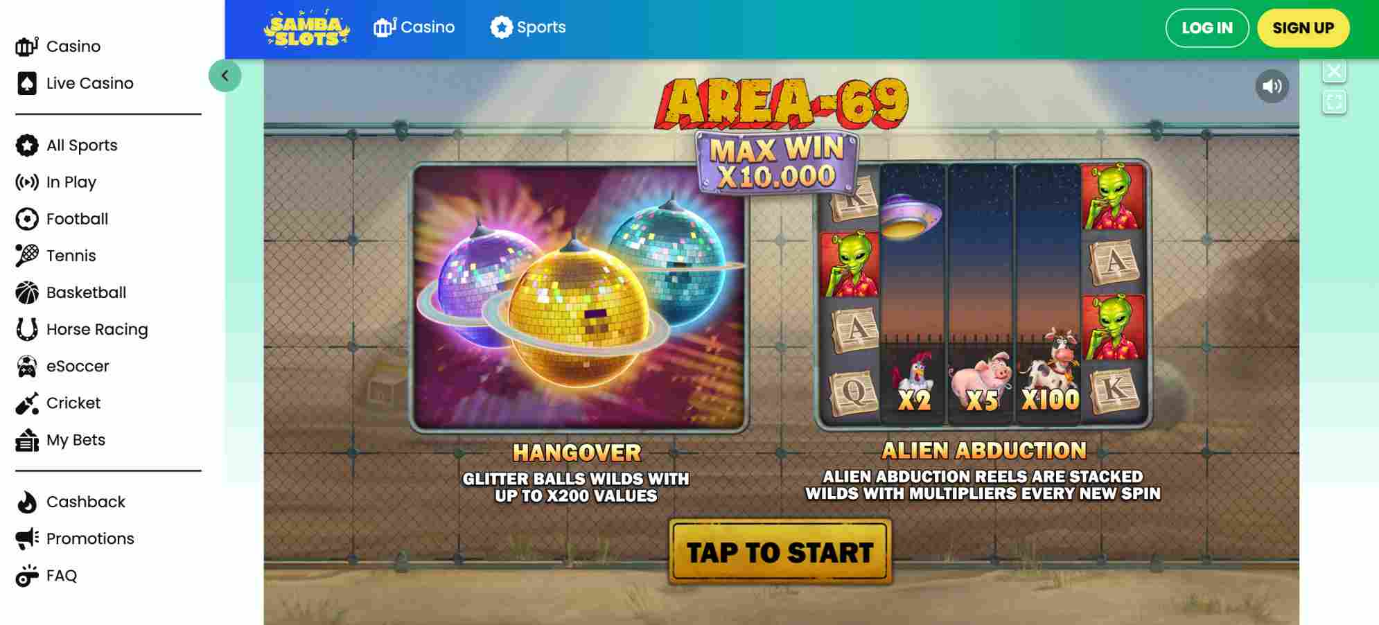 Samba (Samba Slots) interface